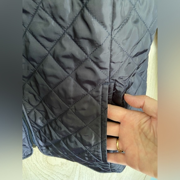 BROOKS BROTHERS navy Blue Lightweight Quilted Field Jacket Sz 16 - Picture 3 of 12